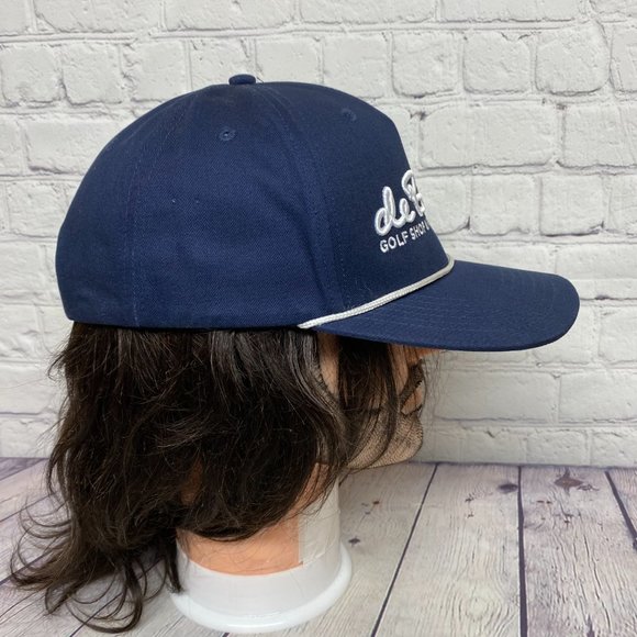 AHEAD Baseball Hat Rope Cap Snapback Navy Blue de Boer's Golf Shop Floral Bill - Picture 4 of 9